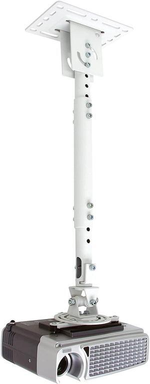 Atdec TH-WH-PJ-cm Height Adjustable Ceiling Projector Mount for Displays up to 33-Pound, White