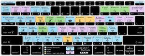 XSKN Shortcut MAC OS X Keyboard Skin Cover for Apple New MacBook Pro 13 Model A1708 (Released Since 2016, no Touch Bar) & Apple MacBook 12 Model A1534 (US&EU Common Version)