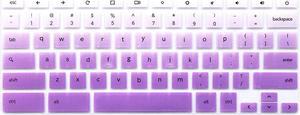 Silicone Keyboard Skin Compatible with Samsung Chromebook 3 XE500C13 XE501C13 11.6 inch & Samsung Chromebook 2 XE500C12 11.6 (Not fit 12.3 Samsung Chromebook Plus) (Ombre Purple)