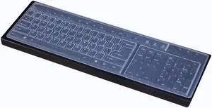 2-Pack 17.3x 5.1 Keyboard Cover Skin for Desktop PC with 104/107 Keys Standard Size Keyboard-Clear