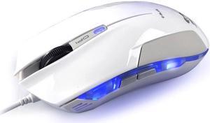 E-3lue EMS-109WH Cobra Adjustable 1600 DPI Wired USB Optical Gaming Mouse - White