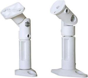 VideoSecu One Pair of White Satellite Speaker Mounts / Brackets Mounting on Wall and Ceiling BS3