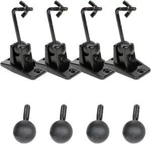 VideoSecu Universal 4 Packs Satellite Surround Sound Audio Speaker Mount Wall Ceiling Bracket Black BJT