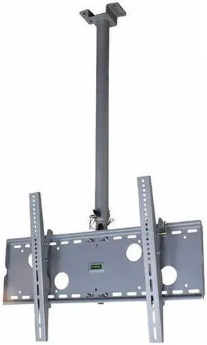 VideoSecu Swivel Tilt Silver Ceiling TV Mount Bracket for 40 42 46 47 49 50 55 58 60 65 70 inch LCD LED HDTV Plasma Flat Panel Screens UHD with loading 132lbs, VESA 700x400mm, Cable Management 1XC