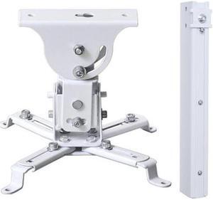 VideoSecu Tilt Swivel Rotate LCD DLP Projector Ceiling Mount Bracket Fits Flat or Vaulted Ceiling with Extendable Pole - Height Adjustable/ Cable Management 3CA