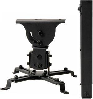 VideoSecu Swivel Tilt Rotate Adjustable Height LCD DLP Projector Ceiling Mount Bracket with Extendable Pole - Fits Flat or Vaulted Ceiling/ Cable Management 1C9