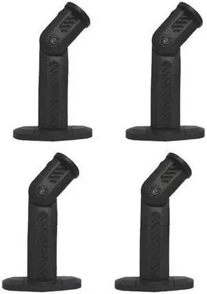 VideoSecu 4 Black Deluxe Speaker Mounts / Brackets for satellite speakers on Wall and Ceiling 1YQ
