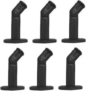 VideoSecu 6 Black Deluxe Speaker Mounts / Brackets for satellite speakers on Wall and Ceiling 1YS