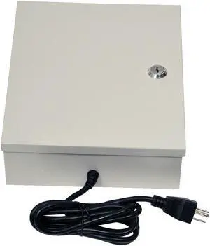 VideoSecu 9 CH 12V DC High Quality Regulated Distributed CCTV Security Camera Power Supply Box with Key Lock 1C7