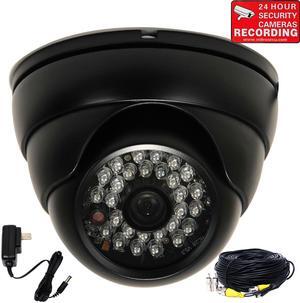 VideoSecu Outdoor Indoor Weatherproof IR Day Night Vision Security Camera Built-in 1/3" SONY Effio CCD 600TVL 3.6mm Wide Angle Lens with Power Supply and Cable for Surveillance DVR System WR3