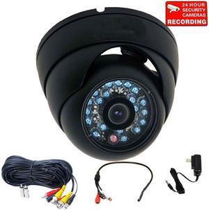 VideoSecu IR Day Night Security Camera 600 TV Lines 3.6mm Wide Angle Bulit-in 1/3 inch SONY CCD Outdoor Indoor Weatherproof Vandal Proof with Power Supply, Cable and Audio Microphone Surveillance AR6