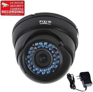 VideoSecu IR Night Vision 1/3 inch Pixim DPS WDR  Security Camera 690 TV Line 36 LEDs Varifocal 4 - 9mm Lens Outdoor Indoor Weatherproof with Free Power Supply for CCTV Surveillance DVR System CAH