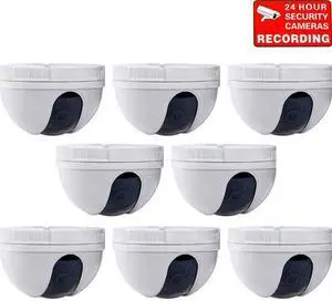 VideoSecu 8 Pack Dome Indoor CCD Security Camera 420TVL 3.6mm Wide Angle Lens for CCTV Home DVR Surveillance System AE2