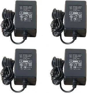 VideoSecu 4x Regulated Security Camera Power Supply Adapters AC to 12V DC 2A UL Listed 1ib