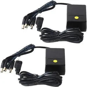 VideoSecu 2x 4 Channel AC 100V-240V to DC 12V 2000mA Power Supply for CCTV Surveillance Security Camera DVR System b0q