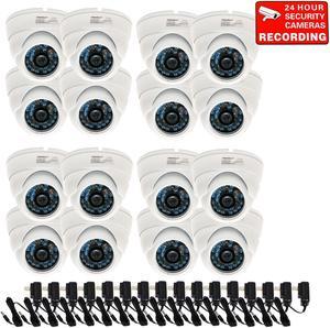 VideoSecu 16 Pack Weatherproof Outdoor Builit-in 1/3 inch SONY CCD Security Camera IR Day Night Vision 600 TV Lines 3.6 mm Wide Angle Lens with 16 Power Supply for CCTV Surveillance DVR System B6G