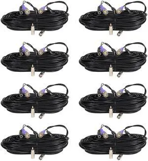 VideoSecu 8x100ft Video Power Cable for AHD HD-CVI HD-TVI HD Analog Security Camera Surveillance with Free BNC RCA Connectors B5L