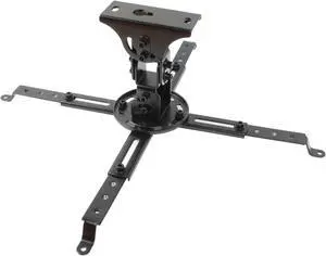 VideoSecu LCD DLP Projector Mount with Tilt +/-20°, Swivel 90°and Rotate Bracket, Lock and Release Design, Black - fits Flat and Vaulted Ceiling bso