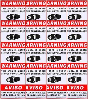 VideoSecu 16x Security Camera Video Sign Decal Warning Sticker for CCTV Home Surveillance DVR System BSY