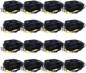 VideoSecu 16x 150ft Security Camera Cables BNC RCA Video Power Wires Home DVR CCTV Surveillance Cords with Free Adapters CLD