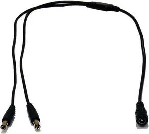 VideoSecu 10 Pack of Female to 2 Male Power Supply Adapters Plug Splitters 2.1mm for CCTV Security Camera BLF