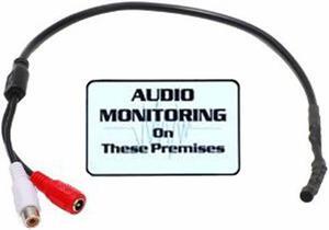 VideoSecu High Sensitive Security Audio Monitoring Recording Pre-amp Microphone for CCTV Surveillance DVR System WD6