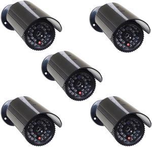 VideoSecu 5 x Dummy Fake Security Cameras Fake Bullet Infrared LEDs Flashing Light Home CCTV Surveillance CNJ