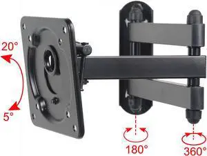VideoSecu Full Motion TV Wall Mount for VIZIO 19 22 23 24 26 27 28 29" D24-D1 D24hn-D1 D24h-E1 D24hn-E1 E28H-C1 E291-A1 LED LCD HDTV Articulating Tilt Swivel Bracket B0Y