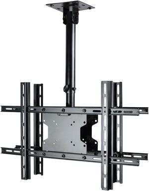 VideoSecu Adjustable Tilt Swivel Dual TV Ceiling Mount for 32"-70" LED LCD Plasma OLED HDTV Flat Panel Screen, with VESA 600x400/400x400/400x200/300x300/200x200/200x100/100x100/75x75mm BXB