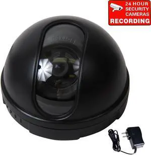 VideoSecu Dome Security Camera Built-in Sony CCD 480TVL 3.6mm Wide Angle Lens with Power Supply for CCTV Surveillance DVR System 1CY