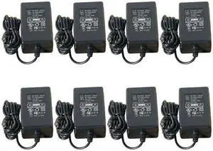 VideoSecu 8 Pack 12V DC 2A 2000mA 100V - 240V AC Regulated Power Supply Adapter for CCTV Security Camera Home Surveillance System bsh
