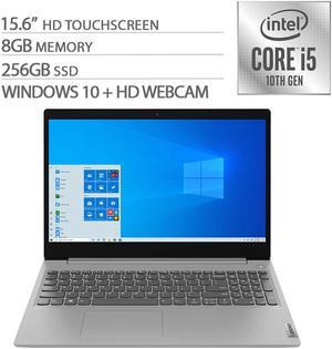 Lenovo IdeaPad 3 Touchscreen Laptop, 15.6" HD, 10th Gen Intel Core i5-1035G1 4-Core up to 3.6 GHz, 8GB RAM, 256GB SSD, WebCam, Keypad, Win 10
