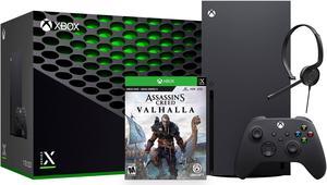 2020 Newest X Gaming Console Bundle - 1TB SSD Black Xbox Console and Wireless Controller with Assassin's Creed Valhalla and Xbox Chat Headset