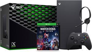 2020 Newest X Gaming Console Bundle - 1TB SSD Black Xbox Console and Wireless Controller with Watch Dogs: Legion and Xbox Chat Headset