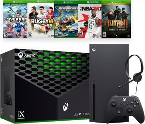 2020 Newest X Gaming Console Bundle - 1TB SSD Black Xbox Console and Wireless Controller with Five Games and Xbox Chat Headset