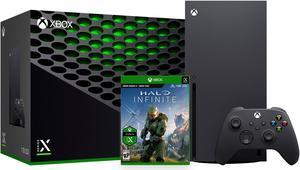 2021 Xbox Game and Accessory Bundle - 1TB SSD Black Xbox Console and Wireless Controller with Halo Infinite and Mytrix HDMI 2.1 Cable for Xbox