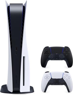 2021 New PlayStation Disk Version Console with 2 Wireless Controllers - White & Midnight Black