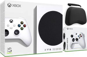 2020 New Xbox All Digital 512GB SSD Console - White Xbox Console and Wireless Controller with Two Xbox Robot White Wireless Controllers and Black Controller Protective Case