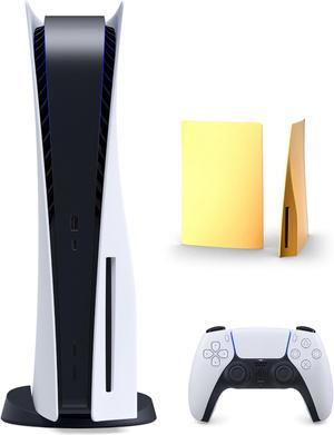 PlayStation 5 Customization Bundle Disc Version Console and Wireless Controller with Mytrix Customized Body Plate  Yellow