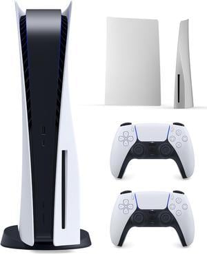 PlayStation 5 Customization Bundle Disc Version Console and 2 Wireless Controllers with Mytrix Customized Body Plate  Grey