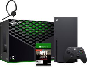 Latest Xbox Series X Gaming Console Bundle - 1TB SSD Black Xbox Console and Wireless Controller with Call of Duty Vanguard and Mytrix Chat Headset