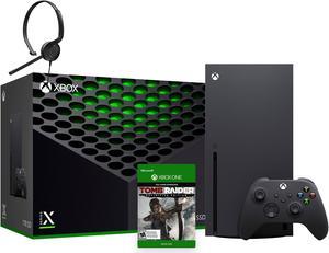 Latest Xbox Series X Gaming Console Bundle  1TB SSD Black Xbox Console and Wireless Controller with Tomb Raider Definitive Edition and Mytrix Chat Headset