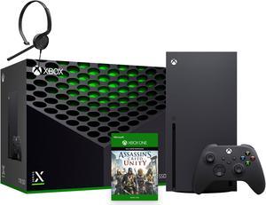 Latest Xbox Series X Gaming Console Bundle - 1TB SSD Black Xbox Console and Wireless Controller with Assassin's Creed Unity and Mytrix Chat Headset