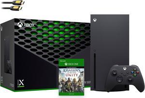 Latest Xbox Series X Gaming Console Bundle - 1TB SSD Black Xbox Console and Wireless Controller with Assassin's Creed Unity and Mytrix HDMI Cable