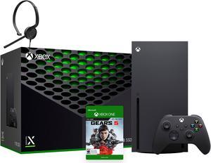 Latest Xbox Series X Gaming Console Bundle - 1TB SSD Black Xbox Console and Wireless Controller with Gears 5 and Mytrix Chat Headset