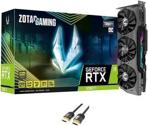 ZOTAC GeForce RTX 3080 Ti Trinity OC Graphics Card, 12GB GDDR6X 384-bit 19 Gbps PCIe 4.0, IceStorm 2.0 Advanced Cooling, Spectra 2.0 RGB Lighting, w/ MT HDMI 2.1 Cable(4k@120Hz/8K@60Hz)