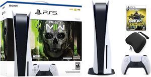 PlayStation 5 Disc Edition Call of Duty Modern Warfare II Bundle with Rainbow 6 Extraction and Mytrix Controller Case