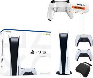 PlayStation 5 Disc Edition Bundle with Additional Mytrix Upgraded PS5 Controller with Remappable Back Paddles and Turbo Function and Hard Shell Protective Controller Case