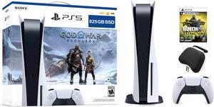 PlayStation 5 Disc Edition God of War Ragnarok Bundle with Rainbow 6 Extraction and Mytrix Controller Case