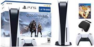 PlayStation 5 Upgraded 18TB Disc Edition God of War Ragnarok Bundle with It Takes 2 and Mytrix Controller Case